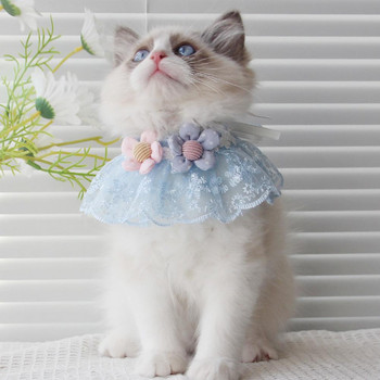 1 τεμ. Pet Cat Princess Style Lace γιαλας Διακόσμηση με λουλούδια με λουράκι λαιμού κουταβιού Προμήθειες για κατοικίδια για κουτάβια αξεσουάρ για γατάκια