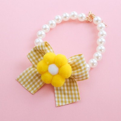 Κολιέ για κατοικίδια Γλυκό κολιέ για κατοικίδια Κολιέ γάτας Κολιέ με καμπάνα σκύλου λουλούδι παπιγιόν μαργαριτάρι Χαριτωμένο διαμάντι προμήθειες για κατοικίδια Αξεσουάρ για κατοικίδια