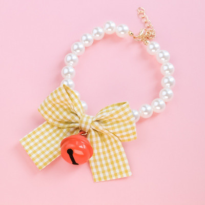 Κολιέ για κατοικίδια Γλυκό κολιέ για κατοικίδια Κολιέ γάτας Κολιέ με καμπάνα σκύλου λουλούδι παπιγιόν μαργαριτάρι Χαριτωμένο διαμάντι προμήθειες για κατοικίδια Αξεσουάρ για κατοικίδια