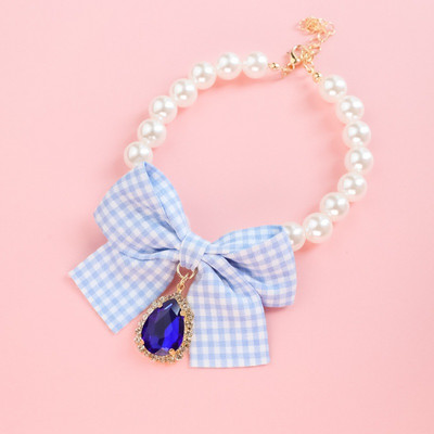 Κολιέ για κατοικίδια Γλυκό κολιέ για κατοικίδια Κολιέ γάτας Κολιέ με καμπάνα σκύλου λουλούδι παπιγιόν μαργαριτάρι Χαριτωμένο διαμάντι προμήθειες για κατοικίδια Αξεσουάρ για κατοικίδια