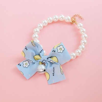 Κολιέ για κατοικίδια Γλυκό κολιέ για κατοικίδια Κολιέ γάτας Κολιέ με καμπάνα σκύλου λουλούδι παπιγιόν μαργαριτάρι Χαριτωμένο διαμάντι προμήθειες για κατοικίδια Αξεσουάρ για κατοικίδια