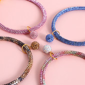 Naminių gyvūnėlių karoliai, visiškai deimantiniai reguliuojami kačių antkakliai šunų karoliai Krištoliniai deimantiniai rutuliniai pakabukai karoliai naminių gyvūnėlių reikmenys naminių gyvūnėlių papuošalai