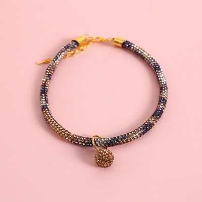 Naminių gyvūnėlių karoliai, visiškai deimantiniai reguliuojami kačių antkakliai šunų karoliai Krištoliniai deimantiniai rutuliniai pakabukai karoliai naminių gyvūnėlių reikmenys naminių gyvūnėlių papuošalai