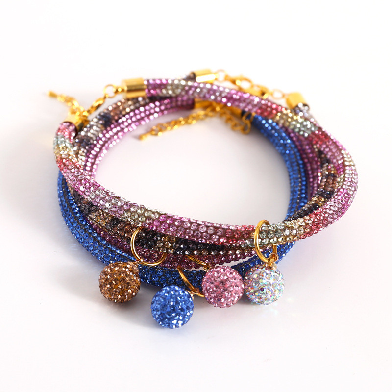 Naminių gyvūnėlių karoliai, visiškai deimantiniai reguliuojami kačių antkakliai šunų karoliai Krištoliniai deimantiniai rutuliniai pakabukai karoliai naminių gyvūnėlių reikmenys naminių gyvūnėlių papuošalai