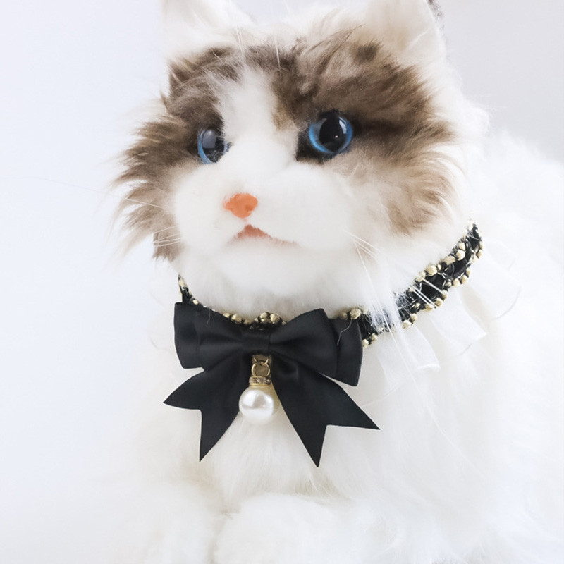 Lemmiklooma kaelarihmad Printsessi vibu kaelakee kutsikale kassile Reguleeritav armas pitspärliga kikipuu kassipoega koera kaelarihm lemmiklooma pulmapeo kingitus