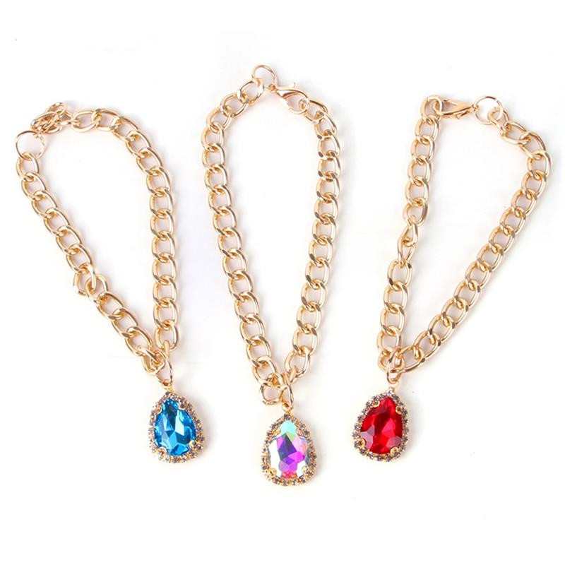 Madingi krištoliniai pakabukai naminiams gyvūnėliams antkakliai Madingi šventiniai antkakliai naminiams gyvūnėliams Aukso spalvos grandinėlė Katės šuniukai šunys reikmenys Priedai