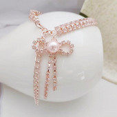 Kisállat macska ékszer nyaklánc nyakörv Faux gyöngy dísz Oxidációgátló réz strassz nyaklánc kisállat ékszer nyaklánc