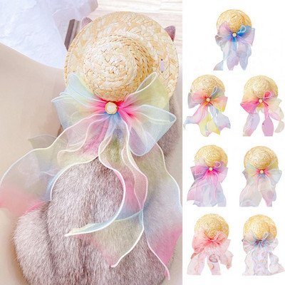 Cat Hat Faux Pearl Design színes szalag, allergiamentes, bőrbarát kopásálló dekoratív könnyen viselhető masni-csomó stílusú Ca
