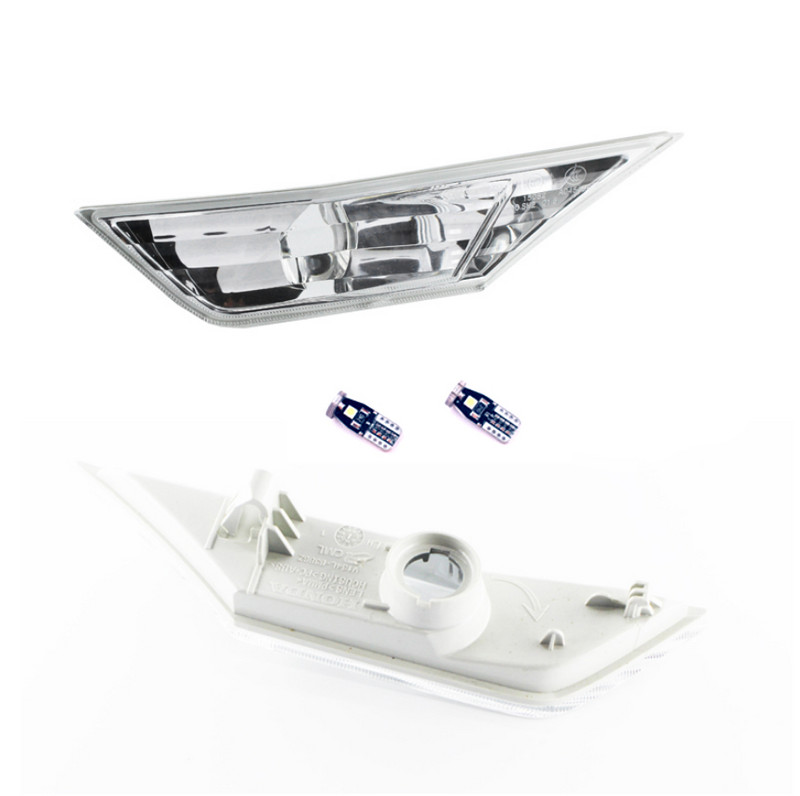 За Honda Civic 2016 2017 2018 кехлибарени светодиодни странични габаритни мигачи / бели габаритни светлини 2бр.