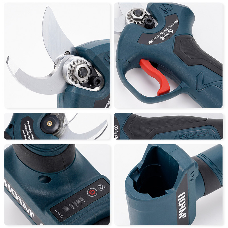 Tăiere electrică fără perii Foarfecă de tăiere a ramurilor pentru copaci de mare viteză pentru tăierea ramurilor Bonsai fără baterie Instrument pentru amenajare a teritoriului pentru Bosch 12V