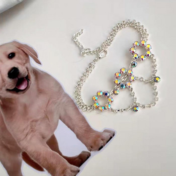 Кученце Колие Метална катарама Регулируемо обличане за домашен любимец Колие със кристали Бижута Консумативи за кучета