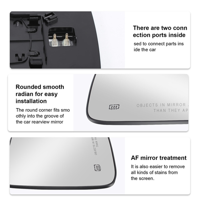 Отопляемо стъкло на огледалото за обратно виждане за автомобил, подходящо за Dodge Ram 1500 2500 2009-2018