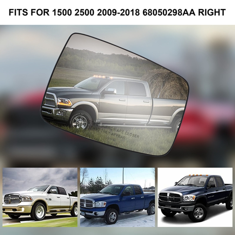 Отопляемо стъкло на огледалото за обратно виждане за автомобил, подходящо за Dodge Ram 1500 2500 2009-2018