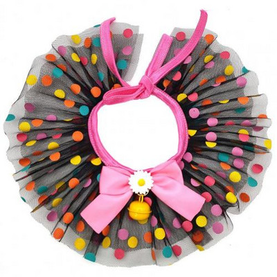 Värviline lemmikloomakoera kassi rätik hästi kujundav elegantne võrklõng, värvi täppidega rinnatükk fotosessiooniks Rekvisiidid Kassid Peoriided Aksessuaarid