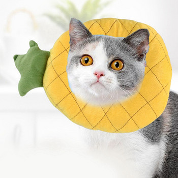 Legendog Pet Cat Dog Collar Мек памук за облизване Покривало за глава Сладко авокадо Праскова Ананас Форма на плодове Регулируеми консумативи за домашни любимци