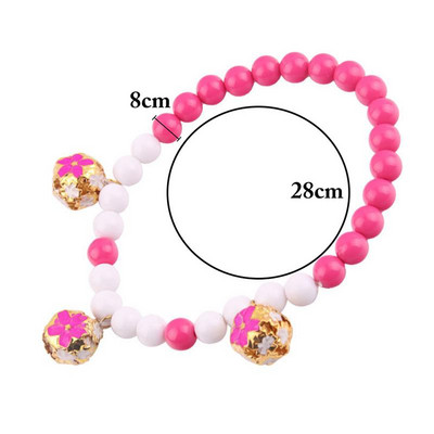 Dorakitten 1 buc. Guler creativ pentru animale de companie, decor cu clopot, cu margele elastice, guler pentru caine, colier pentru animale de companie, bijuterii, accesorii pentru îmbrăcăminte, accesorii pentru animale de companie