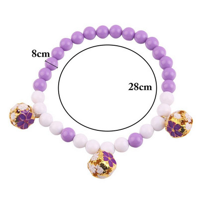 Dorakitten 1 buc. Guler creativ pentru animale de companie, decor cu clopot, cu margele elastice, guler pentru caine, colier pentru animale de companie, bijuterii, accesorii pentru îmbrăcăminte, accesorii pentru animale de companie