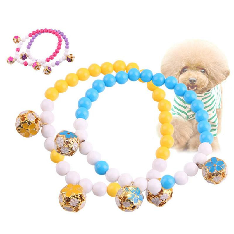 Dorakitten 1 buc. Guler creativ pentru animale de companie, decor cu clopot, cu margele elastice, guler pentru caine, colier pentru animale de companie, bijuterii, accesorii pentru îmbrăcăminte, accesorii pentru animale de companie