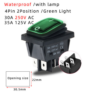 KCD4 vodootporan prekidač za brod 6-pinski 4-pinski prekidač za zaključavanje SPST/SPDT16A 30A vodootporan sa svjetlom 12v24v220V preklopni prekidač