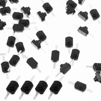 50 τεμ. μικροδιακόπτης φακός μανδάλωσης κουμπιού αυτοκλειδώματος ηλεκτρικοί διακόπτες λευκά κουμπιά Μίνι