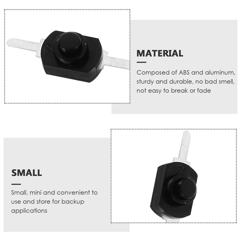 50 buc Micro întrerupător lanternă cu blocare buton de apăsare întrerupătoare electrice cu blocare automată butoane albe mini mici