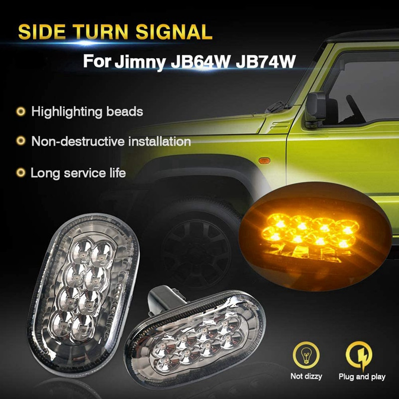 4X automobilio LED posūkio signalo lempos šoniniai žymekliai, skirti Suzuki Jimny JB64 JB74 JB64W Sierra JB74W JB23W 2018-2020 m.