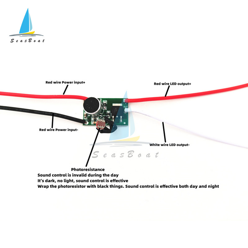 DC3-30V 1A 4A niskonaponski prekidač glasovnog upravljanja s fotootpornikom Osvjetljenje modula prekidača zvuka 5-10LUX