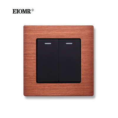 EIOMR EU/UK Standardni zidni prekidač za svjetlo 16A 250V 2 grupe 1-smjerni/2-smjerni preklopni prekidač Veliki panel Luksuzni zidni prekidač za ugradnju