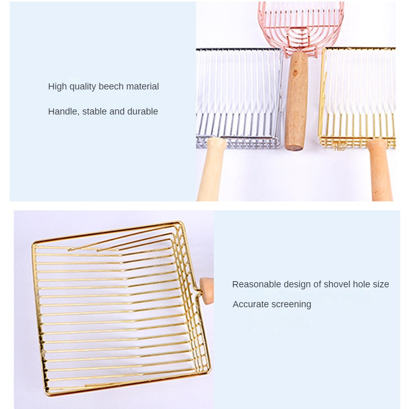 Απορρίμματα γάτας Φτυάρι ξύλινη λαβή απορριμμάτων γάτας φτυάρι καθαρισμού τουαλέτας εργαλεία φτυάρι καθαρισμού κατοικίδιων προμήθειες Προϊόντα για κατοικίδια γάτες