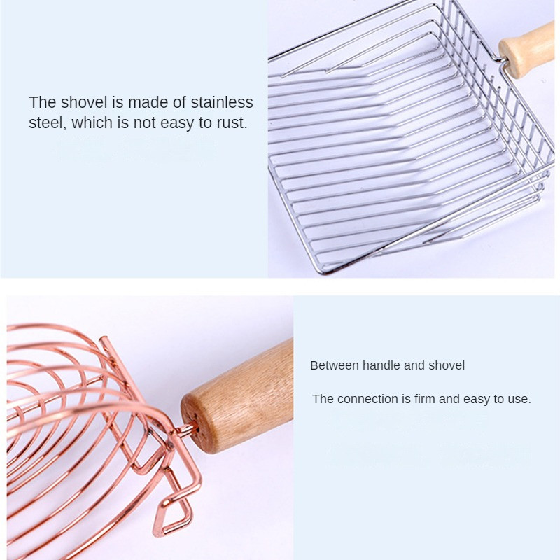 Απορρίμματα γάτας Φτυάρι ξύλινη λαβή απορριμμάτων γάτας φτυάρι καθαρισμού τουαλέτας εργαλεία φτυάρι καθαρισμού κατοικίδιων προμήθειες Προϊόντα για κατοικίδια γάτες