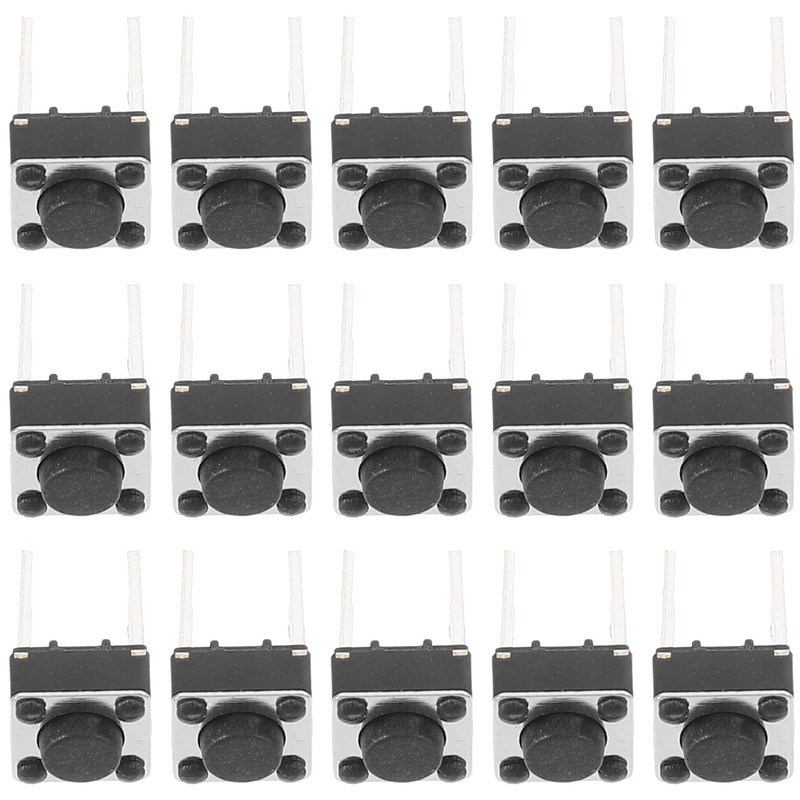 100 vnt. lytėjimo jungiklio mygtuko miniatiūrinė PCB mikro plastikinė trumpalaikė duona