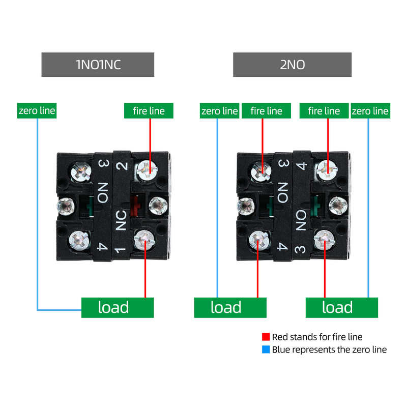Lüliti nupp hetkeline isetähtestamine XB2 väike lame, ümmargune pea, 22 mm toitenupplüliti XB2-BA42 XB2-BA31 XB2-BA51 10A NC/NO