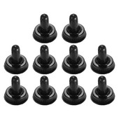 10Pcs 6mm διακόπτης εναλλαγής σιλικόνης Αδιάβροχο Dust Cap Boot Black Resistance Cover for Auto Car Boat Yacht Vessels Marine