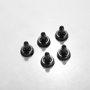 10Pcs 6MM силиконов превключвател Водоустойчив капак за прах Багажник Черен съпротивителен капак за автомобилна кола Лодка Яхта Плавателни съдове Морски