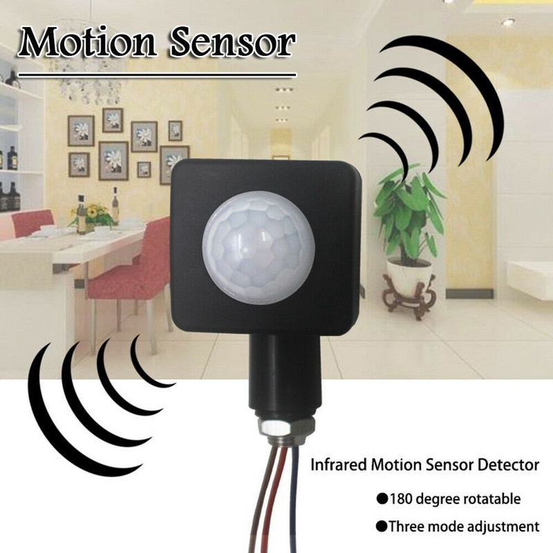 PIR tänavavalgusti kvaliteetne vahelduvvoolu 220 V automaatne sisselülitus väljalülitusvalgusti lülitid valgustusandur Liikumisinfrapuna andur