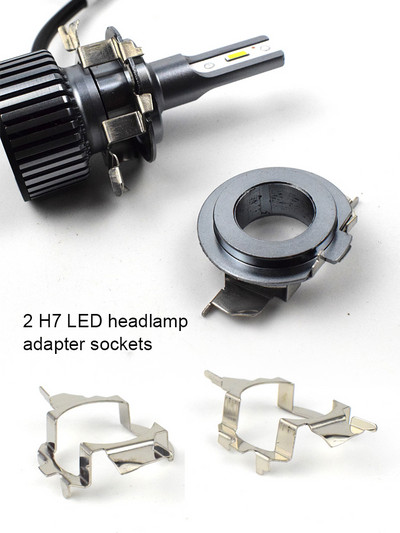 2Pcs H7 LED Headlight lamp Adapter Socket Base Retainer Holder For BMW/Audi/Bens/VW/Buick/Nissan/Volvo Ford Explorer Ben.z ML350