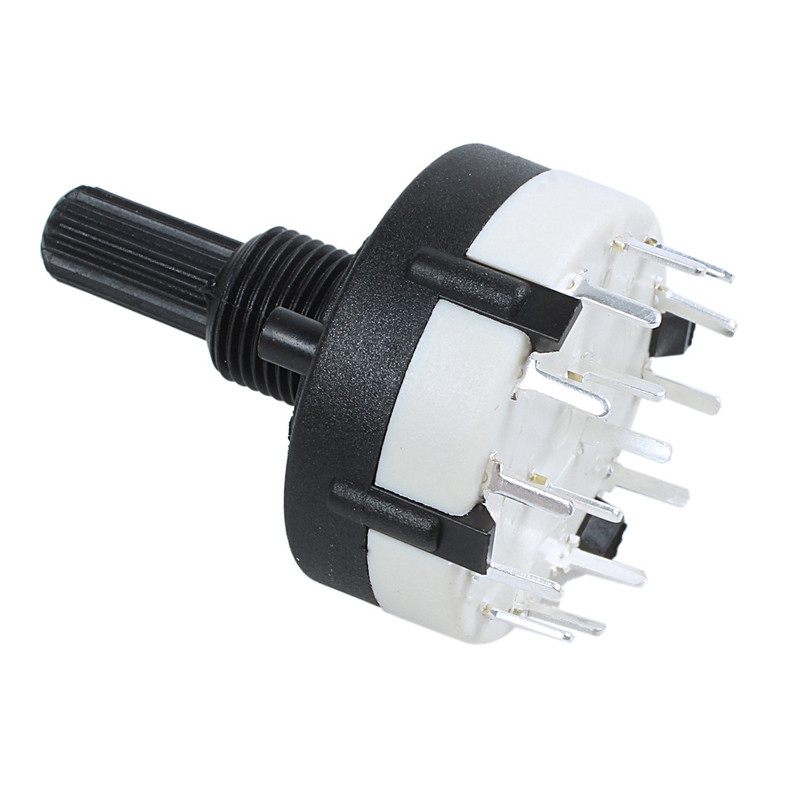 A50I 2X 3P4T 3 polių 4 padėčių vienos plokštelės juostos parinkiklis sukamasis jungiklis su rankenėle