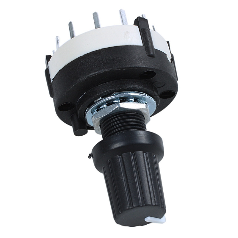 A50I 2X 3P4T 3 polių 4 padėčių vienos plokštelės juostos parinkiklis sukamasis jungiklis su rankenėle