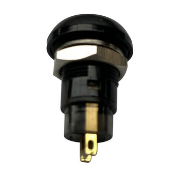 2X Включване/Изключване Водоустойчив 12 mm превключвател с бутон SPST 2A IP67, черен