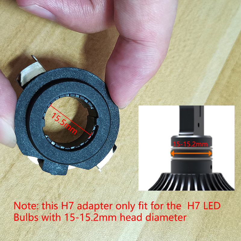 NHAUTP 2Pcs H7 LED Adapter Baza za BMW Mercedes Benz Buick Audi A3 A4L A6L VW Jetta Magotan Polo Držač utičnice prednjih svjetala