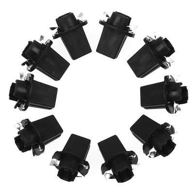 10Pcs T5 B8.5D Twist Lock Plug And Play Bulb Holder Sockets For Speedometer Instrument Gauge Cluster Dash Car Part Accessories