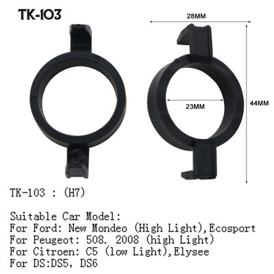 H7 LED prednja svjetla Držač postolja žarulje Adapter utičnica Nosač prednjih svjetala za Nissan Buick Mercedes-Benz Audi Renault Ford