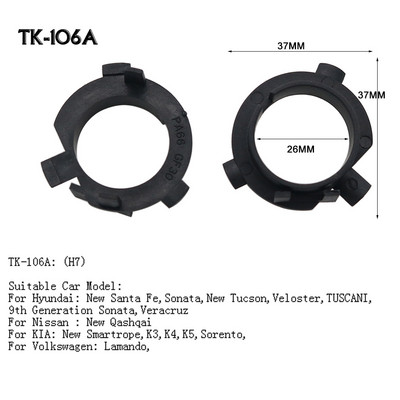 H7 LED prednja svjetla Držač postolja žarulje Adapter utičnica Nosač prednjih svjetala za Nissan Buick Mercedes-Benz Audi Renault Ford