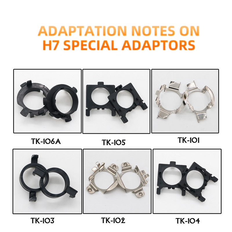 H7 LED prednja svjetla Držač postolja žarulje Adapter utičnica Nosač prednjih svjetala za Nissan Buick Mercedes-Benz Audi Renault Ford