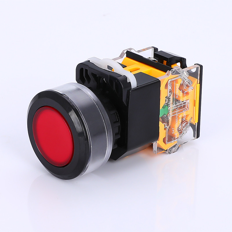 1 KOM LA38-11BN Tipka Prekidač Veličina otvora 30 MM Start Stop Samoreset Točka Okrugli pritisak Napajanje Crveno Zeleno 1NC/1NO