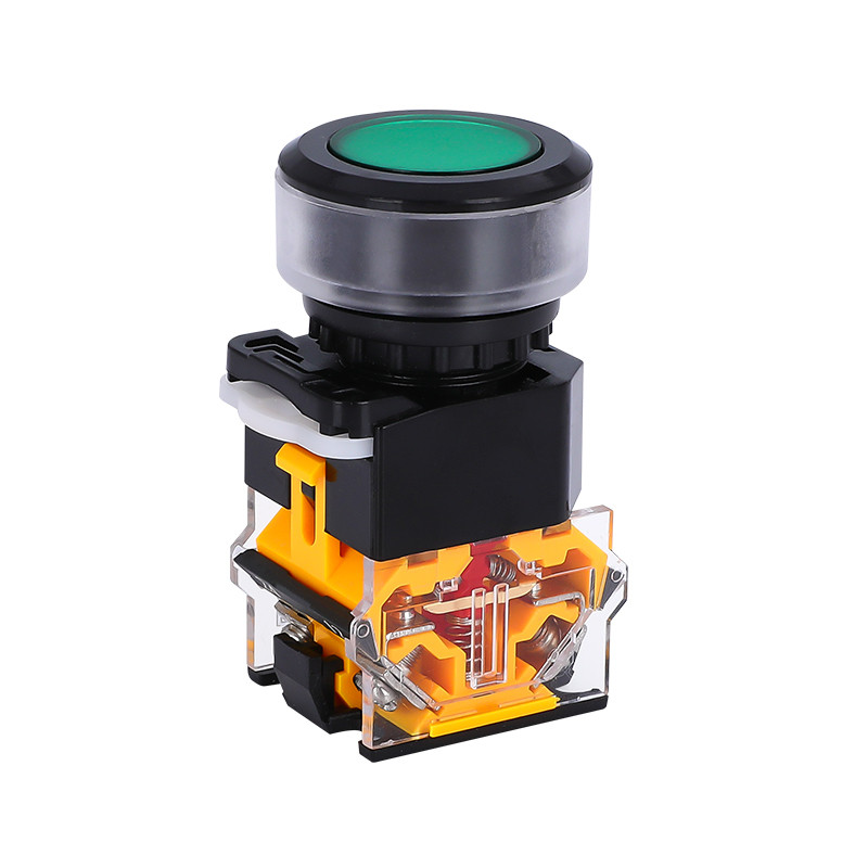 1 KOM LA38-11BN Tipka Prekidač Veličina otvora 30 MM Start Stop Samoreset Točka Okrugli pritisak Napajanje Crveno Zeleno 1NC/1NO
