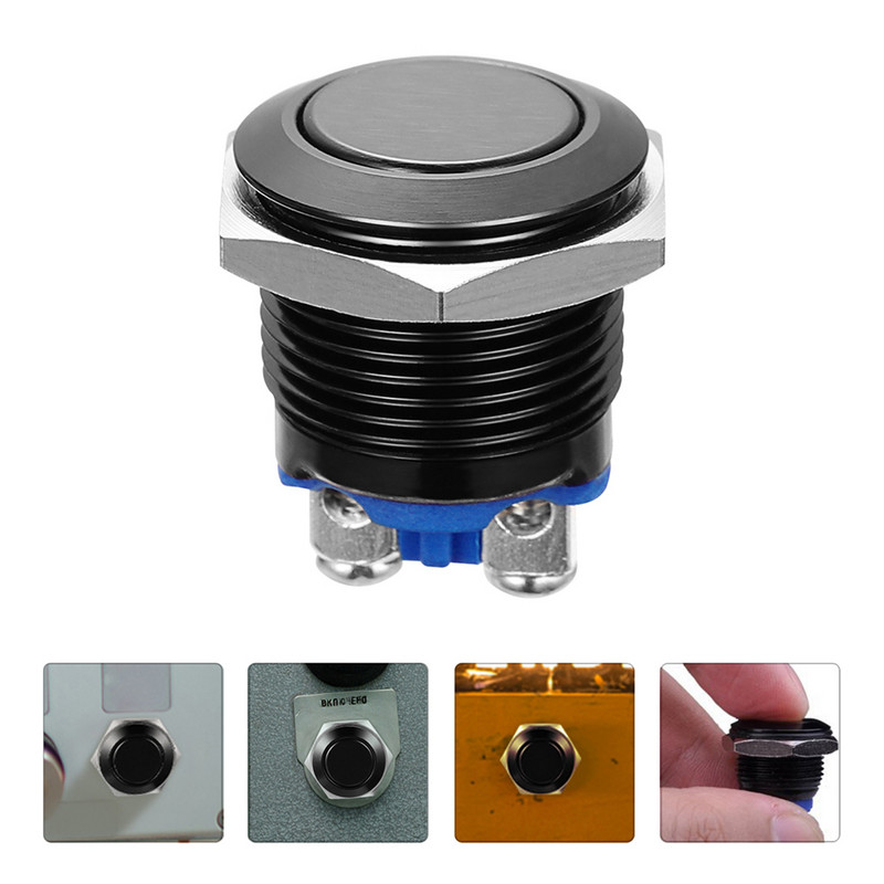 2 buc butoane metalice buton metalic resetare momentan plastic rotund din oțel inoxidabil