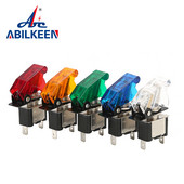 Lüliti lüliti automaatne paadiga veoauto 12 V LED-valgus, 3 kontaktiga SISSE, väljas 20 A koos ohutuslennuki ülespööratava kattekaitsega punane roheline