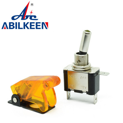 Lüliti lüliti automaatne paadiga veoauto 12 V LED-valgus, 3 kontaktiga SISSE, väljas 20 A koos ohutuslennuki ülespööratava kattekaitsega punane roheline