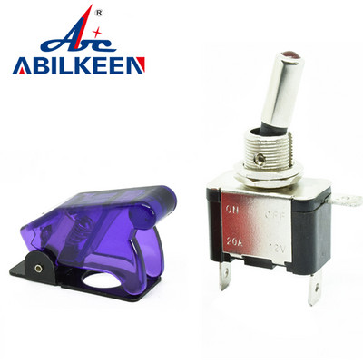 Lüliti lüliti automaatne paadiga veoauto 12 V LED-valgus, 3 kontaktiga SISSE, väljas 20 A koos ohutuslennuki ülespööratava kattekaitsega punane roheline